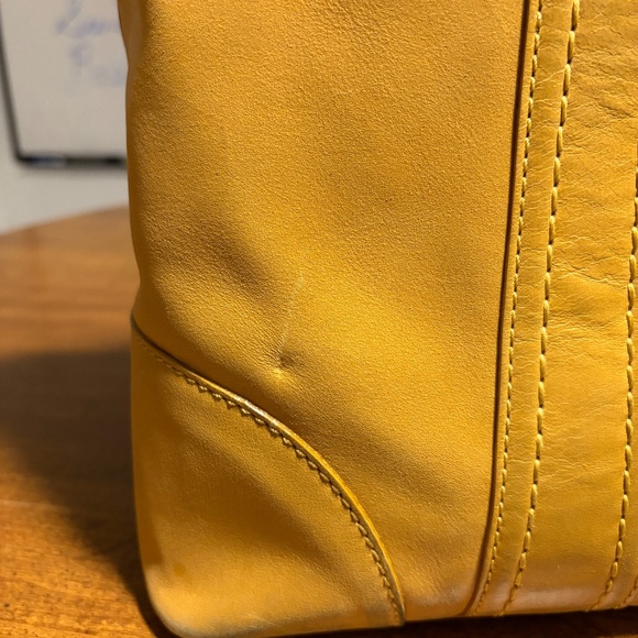 Frye Leather Melissa Tote Bag Yellow (original. $358) - Picture 9 of 10